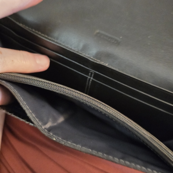 Coach Textured Black Leather Wallet - Picture 3 of 6